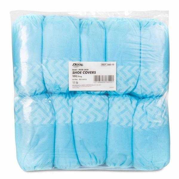 Dukal Shoe Cover, One Size Fits Most, Shoe High, Nonskid Sole, Blue, NonSterile, 100PK 350-10 - main